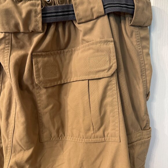 Duluth Trading Co | Men's 2XL Dry On the Fly Nylon 11" Tan Cargo Shorts Belt UPF - Picture 6 of 7